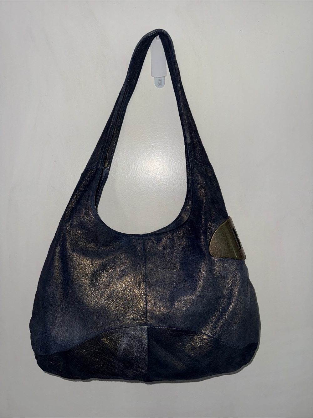 Halston Heritage Indigo Leather Shoulder Hobo Bag